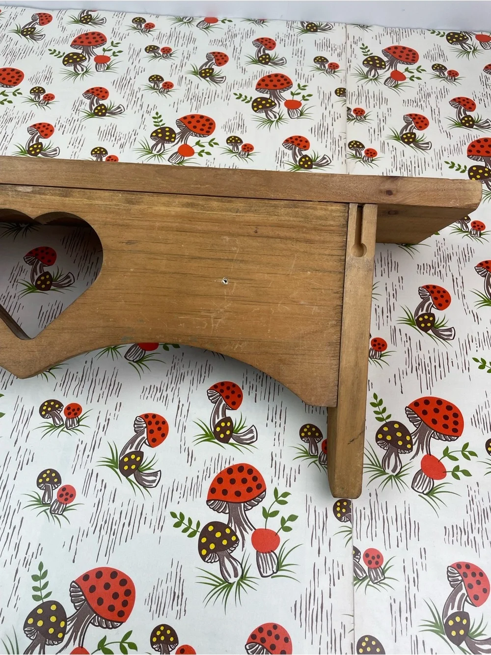 Vintage Wooden Heart Shelf Display Wood Trinket Shelf